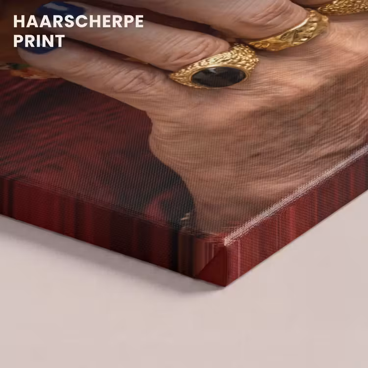 Canvas schilderij - Broodje - Bontjas - Goud — 5