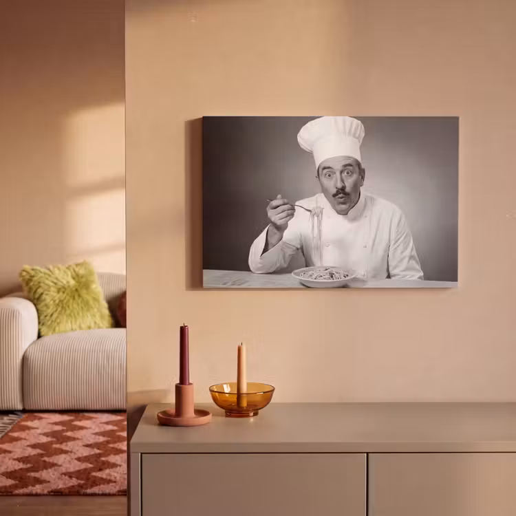 Canvas schilderij - Chef - Spaghetti - Pasta — 2