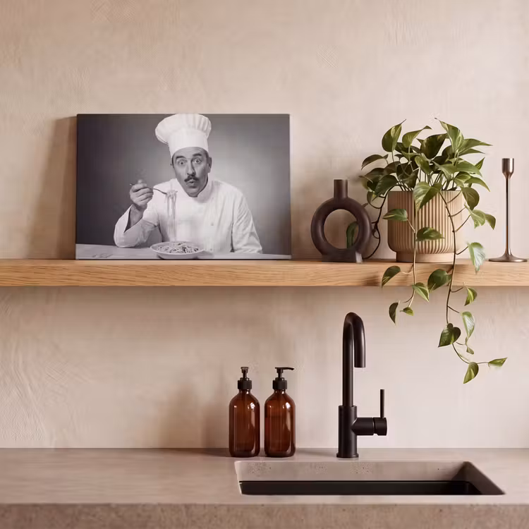 Canvas schilderij - Chef - Spaghetti - Pasta — 4