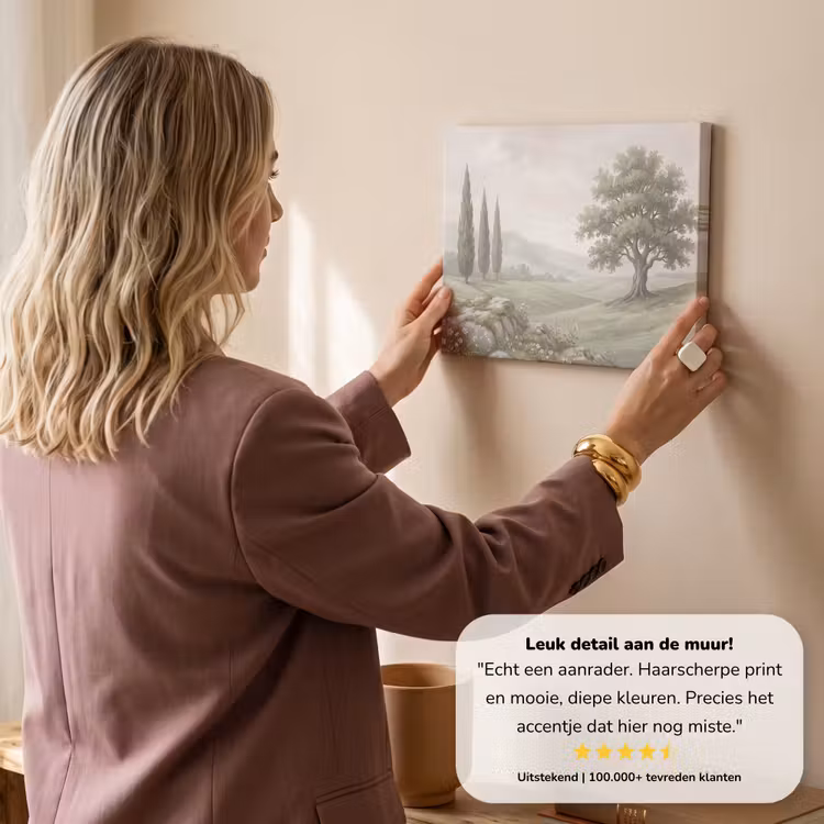 Canvas schilderij - Heuvellandschap - Bomen - Natuur - Groen — 3