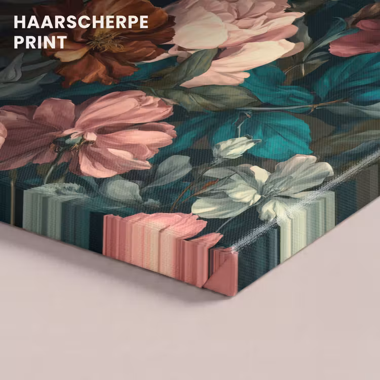 Canvas schilderij - Bloemen - Schilderachtig - Patroon - Roze — 5