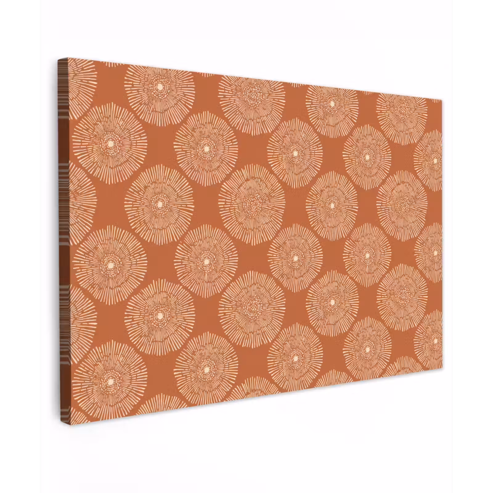 Canvas schilderij - Cirkels - Grafisch - Patroon - Terracotta — 1