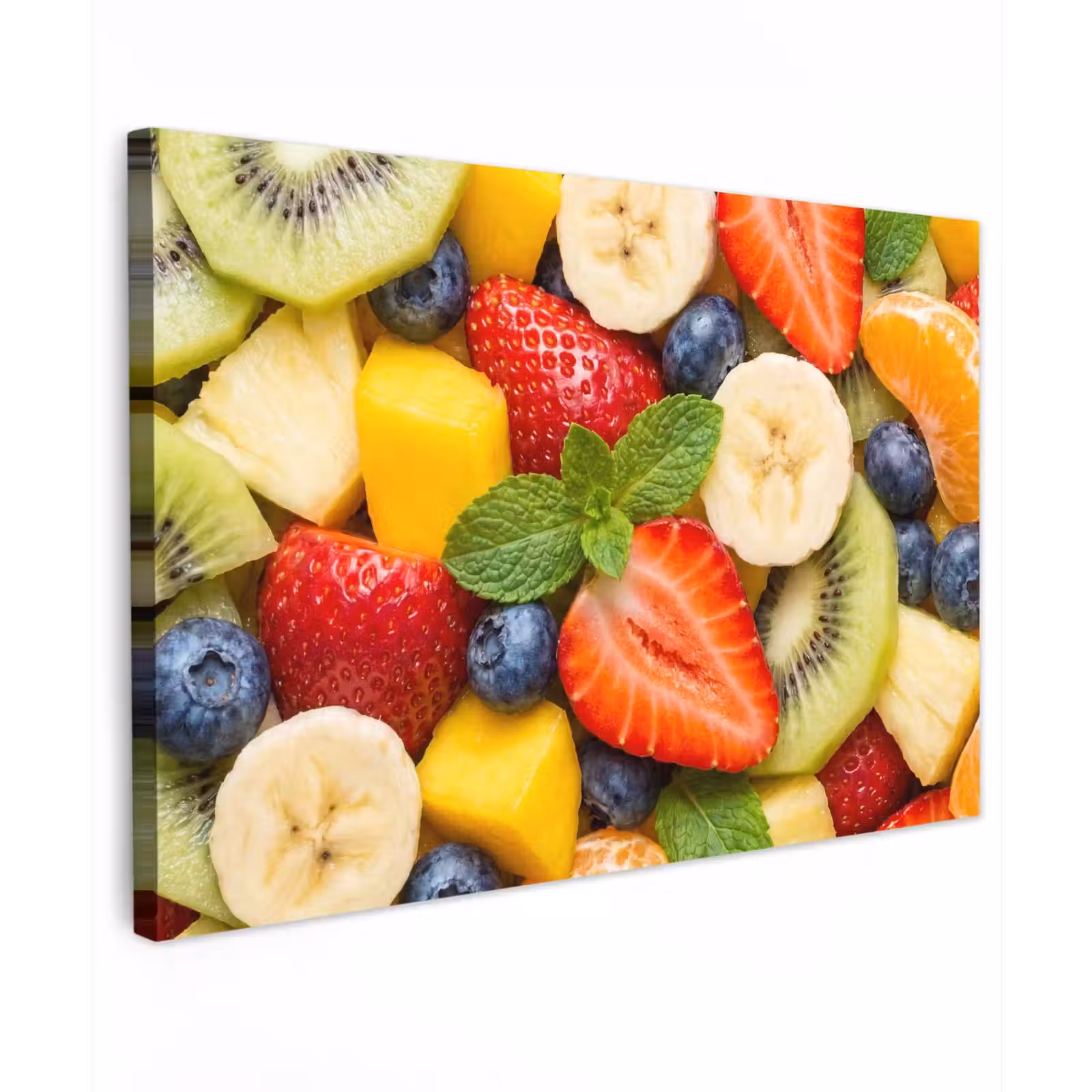 Canvas schilderij - Fruit - Plakjes - Eten - Kleurrijk — 1