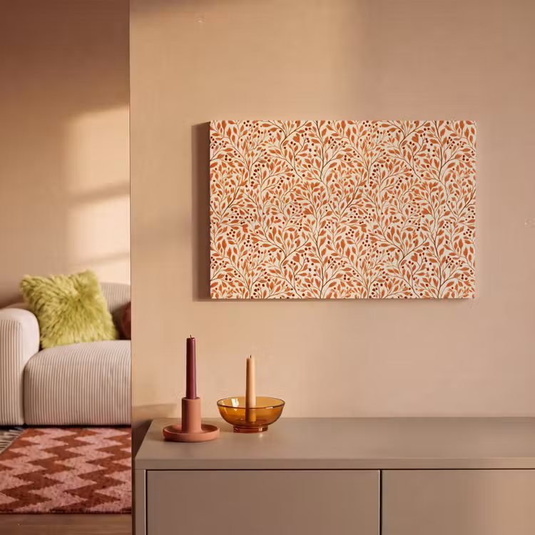 Canvas schilderij - Bladeren - Botanisch - Terracotta — 2