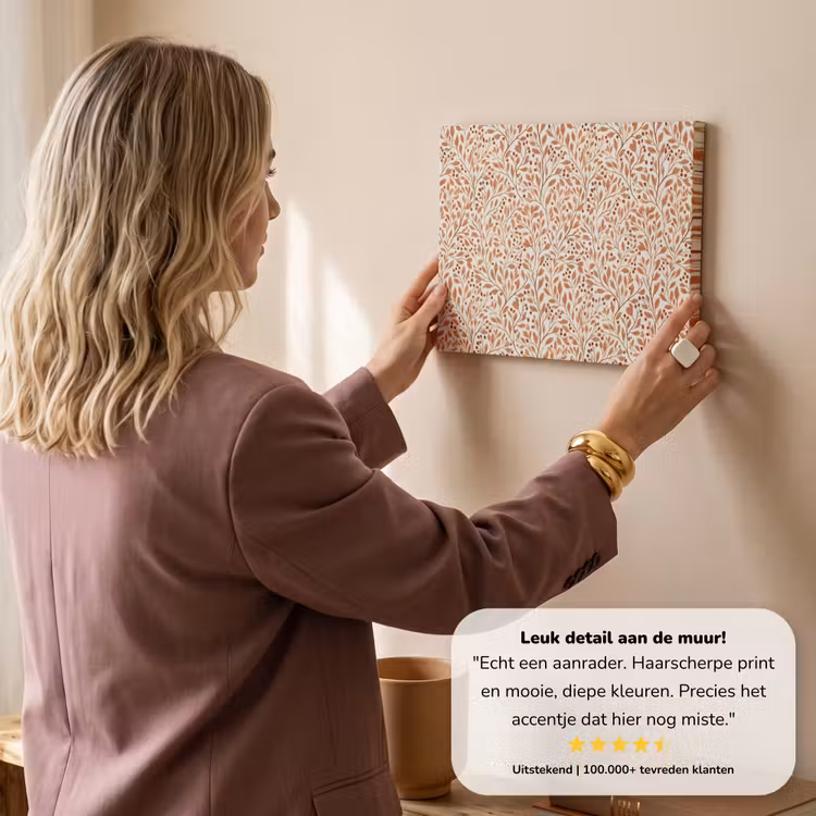Canvas schilderij - Bladeren - Botanisch - Terracotta — 3