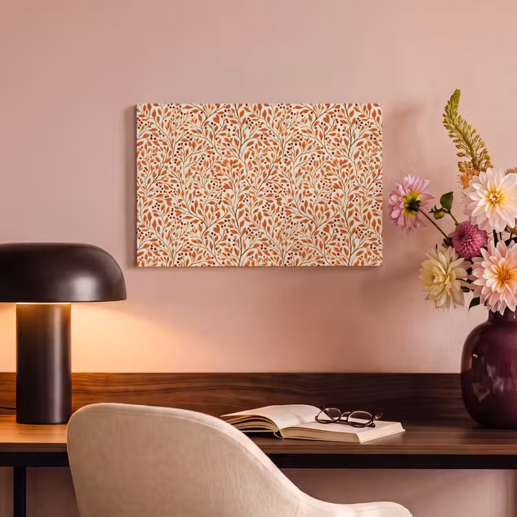 Canvas schilderij - Bladeren - Botanisch - Terracotta — 6