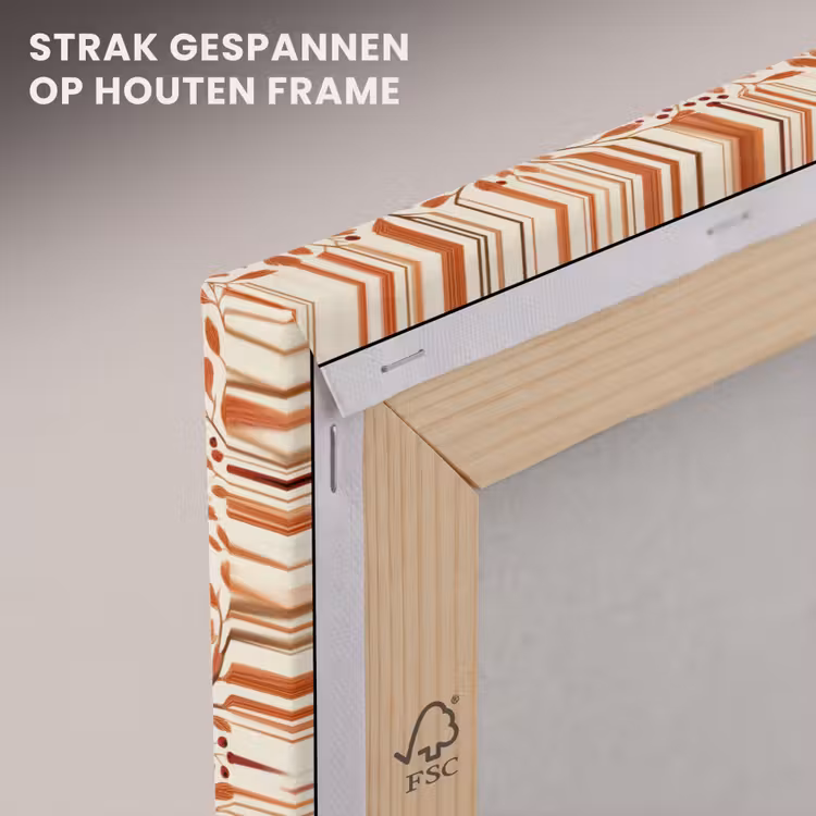 Canvas schilderij - Bladeren - Botanisch - Terracotta — 7