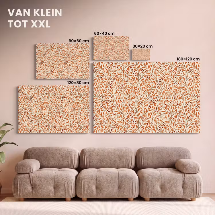 Canvas schilderij - Bladeren - Botanisch - Terracotta — 8