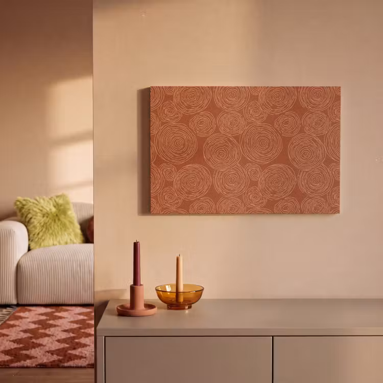 Canvas schilderij - Cirkels - Abstract - Artistiek - Terracotta — 2