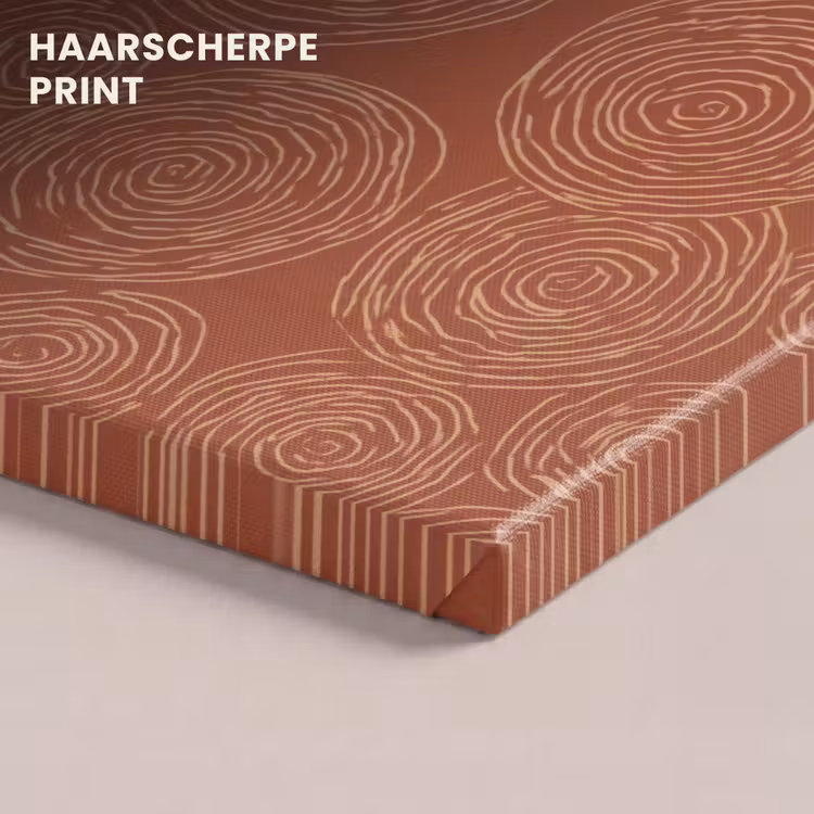 Canvas schilderij - Cirkels - Abstract - Artistiek - Terracotta — 5