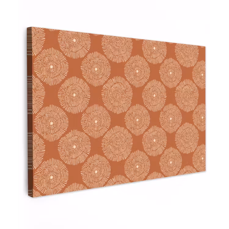 Canvas schilderij - Cirkels - Grafisch - Patroon - Terracotta — 1