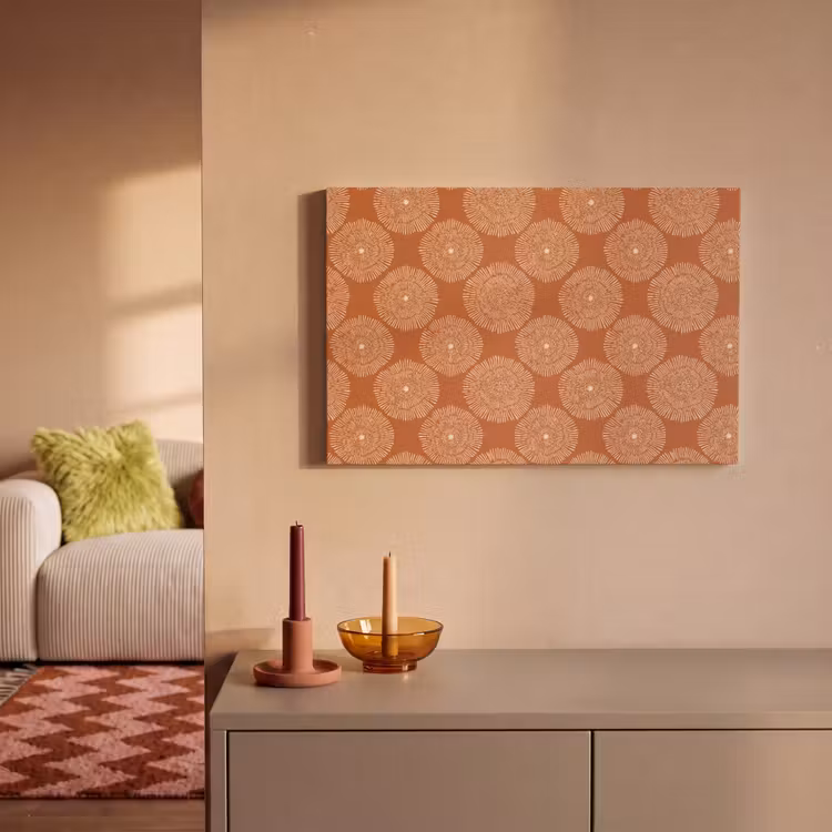 Canvas schilderij - Cirkels - Grafisch - Patroon - Terracotta — 2