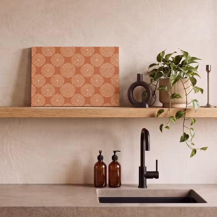 Canvas schilderij - Cirkels - Grafisch - Patroon - Terracotta — 4