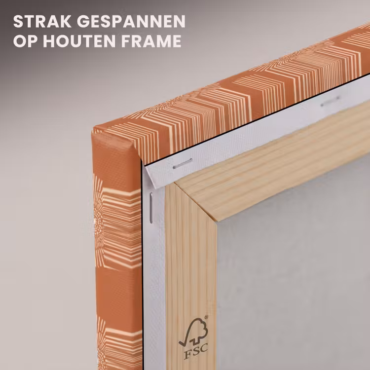 Canvas schilderij - Cirkels - Grafisch - Patroon - Terracotta — 7