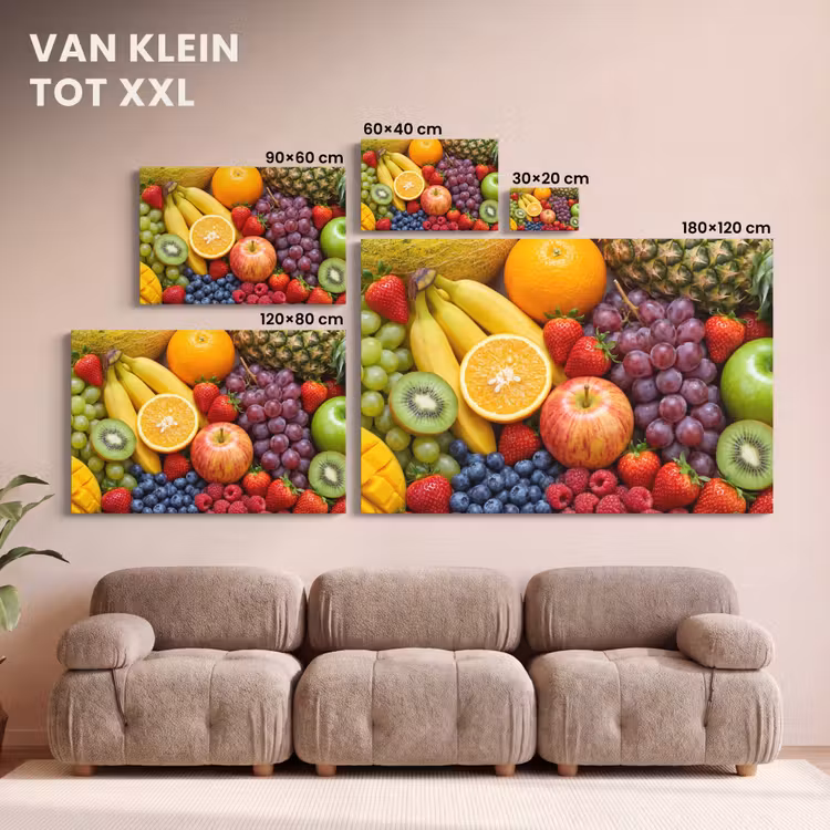 Canvas schilderij - Eten - Fruit - Vers - Kleurrijk - Voeding — 8