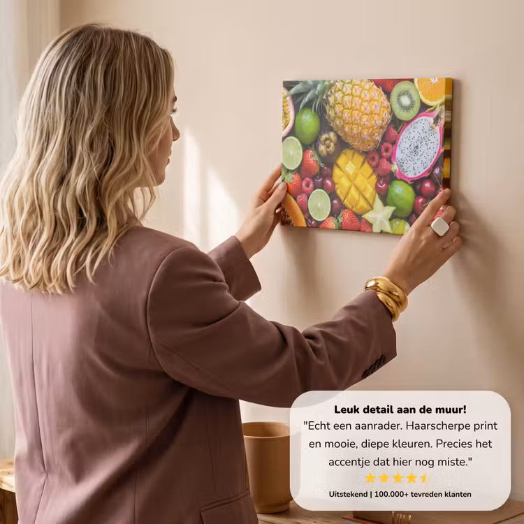 Canvas schilderij - Fruit - Assortiment - Vers - Gezond - Kleurrijk — 3
