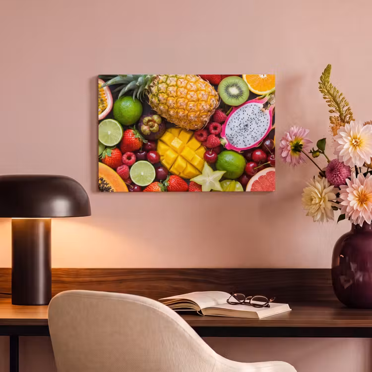Canvas schilderij - Fruit - Assortiment - Vers - Gezond - Kleurrijk — 6