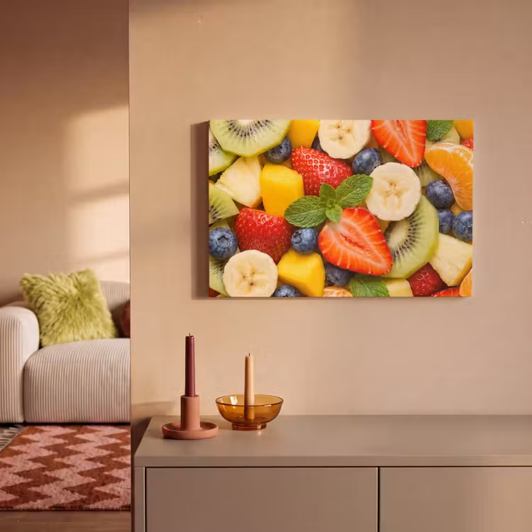 Canvas schilderij - Fruit - Plakjes - Eten - Kleurrijk — 2