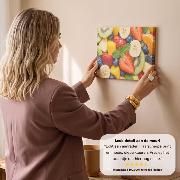 Canvas schilderij - Fruit - Plakjes - Eten - Kleurrijk — 3