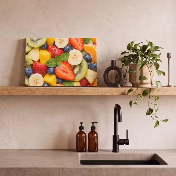 Canvas schilderij - Fruit - Plakjes - Eten - Kleurrijk — 4