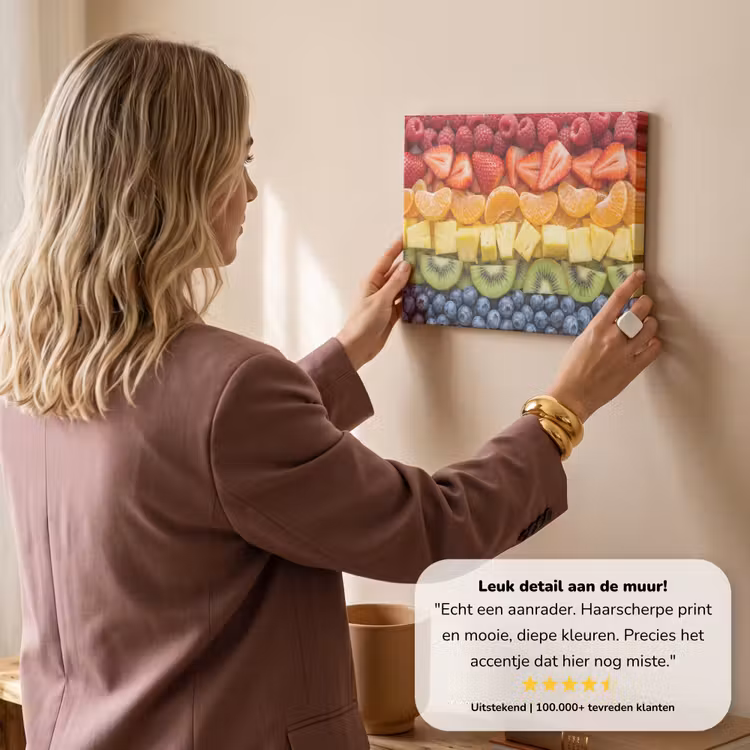 Canvas schilderij - Fruit - Regenboog - Gezond - Kleurrijk — 3