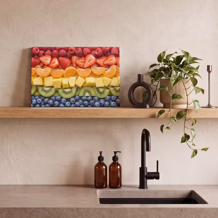 Canvas schilderij - Fruit - Regenboog - Gezond - Kleurrijk — 4