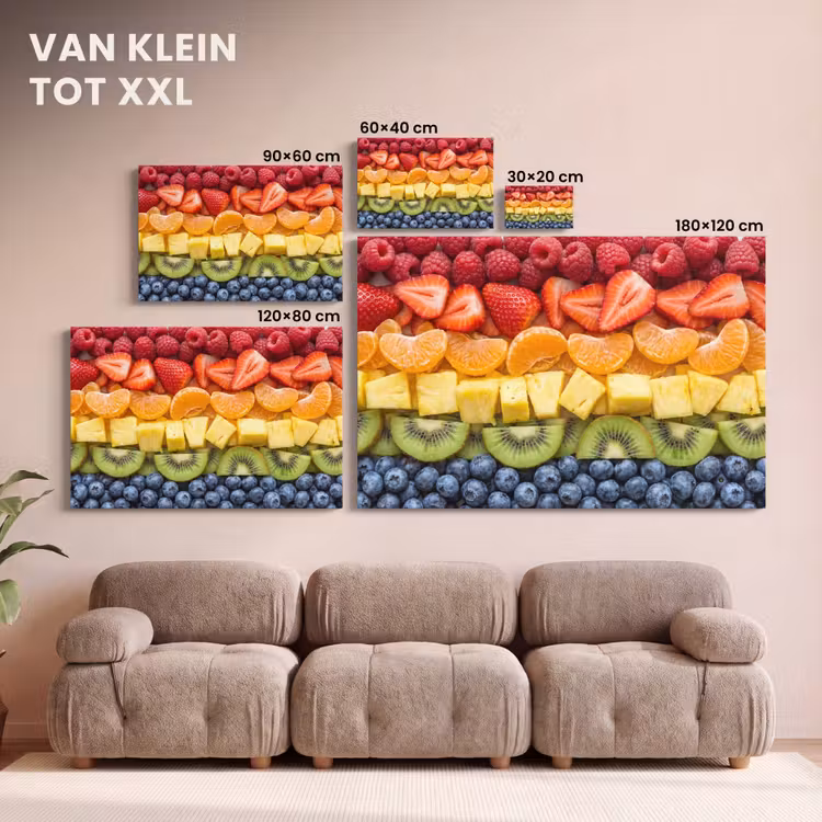 Canvas schilderij - Fruit - Regenboog - Gezond - Kleurrijk — 8