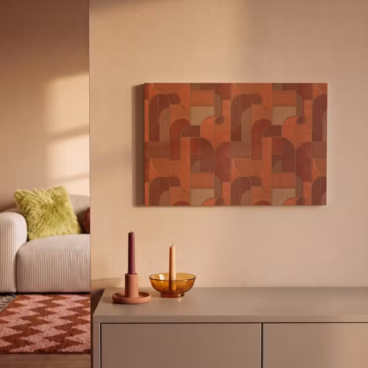 Canvas schilderij - Geometrisch - Abstract - Textuur - Bruin — 2