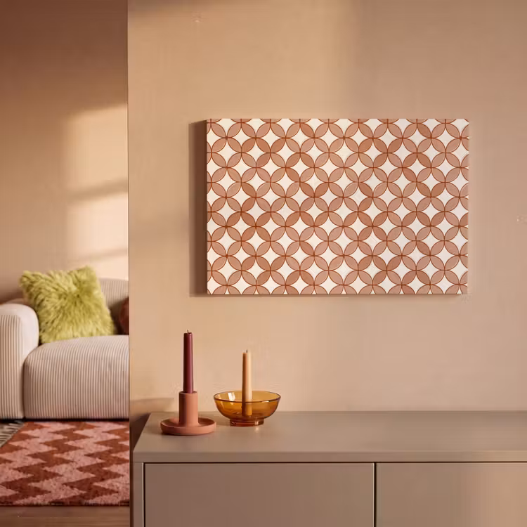 Canvas schilderij - Geometrisch - Cirkels - Modern - Terracotta — 2