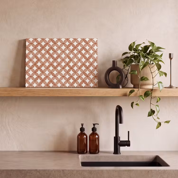 Canvas schilderij - Geometrisch - Cirkels - Modern - Terracotta — 4
