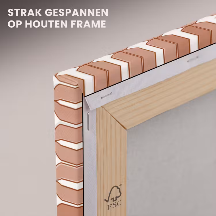 Canvas schilderij - Geometrisch - Cirkels - Modern - Terracotta — 7