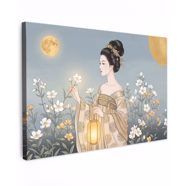 Canvas schilderij - Aziatisch - Vrouw - Kimono — 1