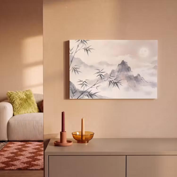 Canvas schilderij - Bamboe - Azië - Grijs — 2