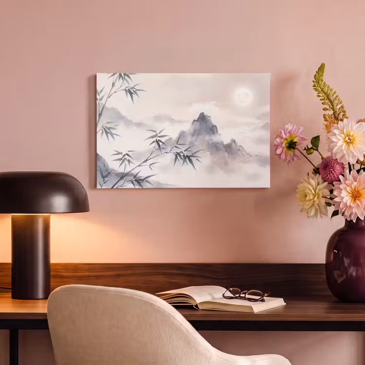 Canvas schilderij - Bamboe - Azië - Grijs — 6