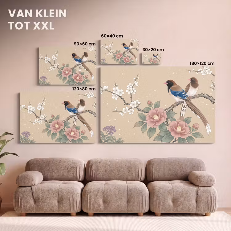 Canvas schilderij - Bloemen - Vogels - Bloemen — 8