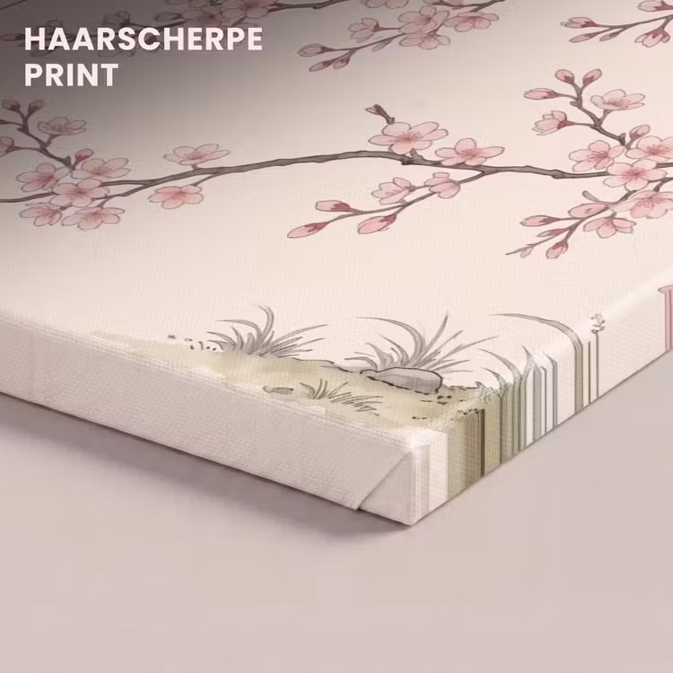 Canvas schilderij - Aziatisch - Kraanvogel - Beige — 5