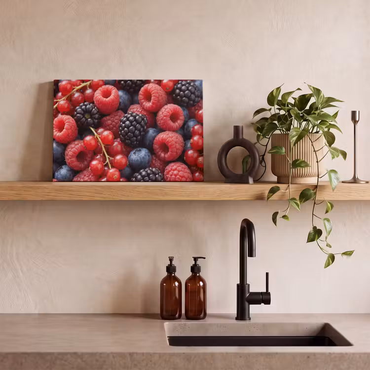 Canvas schilderij - Bessen - Mix - Vers - Eten - Kleurrijk — 4