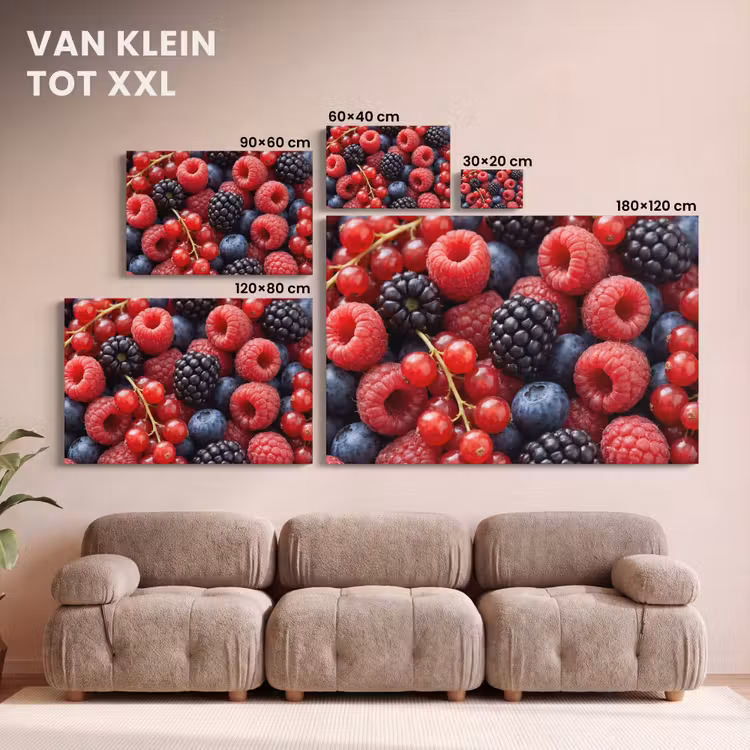 Canvas schilderij - Bessen - Mix - Vers - Eten - Kleurrijk — 8