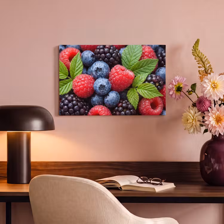 Canvas schilderij - Bessen - Vers - Waterdruppels - Kleurrijk - Eten — 6