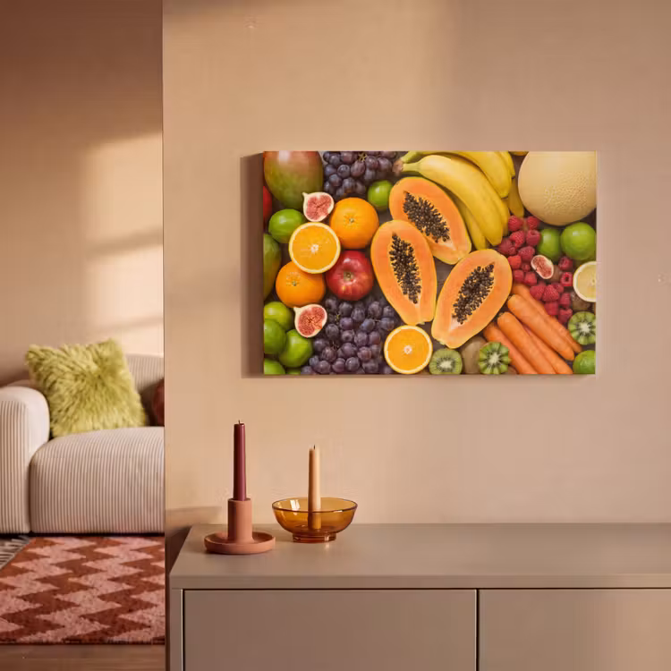 Canvas schilderij - Eten - Fruit - Groenten - Vers - Kleurrijk — 2