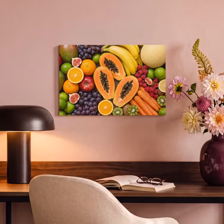 Canvas schilderij - Eten - Fruit - Groenten - Vers - Kleurrijk — 6