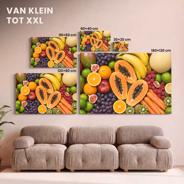 Canvas schilderij - Eten - Fruit - Groenten - Vers - Kleurrijk — 8