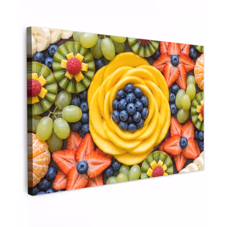 Canvas schilderij - Fruit - Arrangement - Gezond - Kleurrijk - Eten — 1