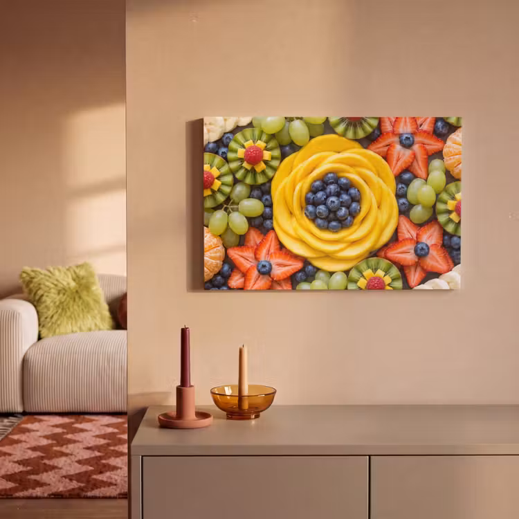 Canvas schilderij - Fruit - Arrangement - Gezond - Kleurrijk - Eten — 2