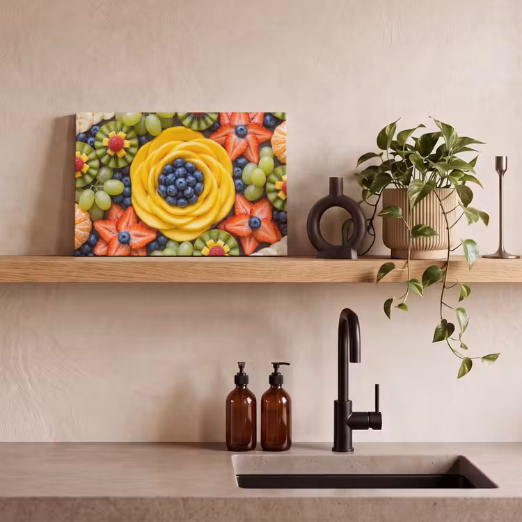 Canvas schilderij - Fruit - Arrangement - Gezond - Kleurrijk - Eten — 4