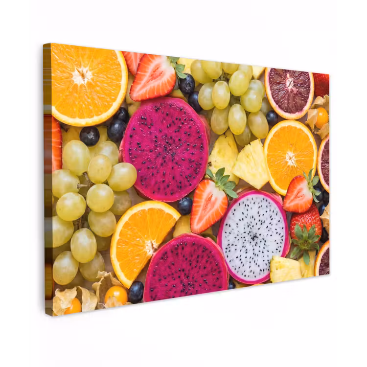 Canvas schilderij - Fruit - Assortiment - Kleurrijk - Gezondheid — 1