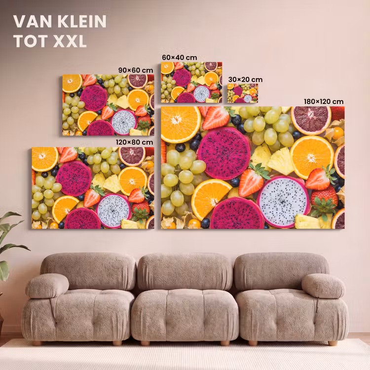 Canvas schilderij - Fruit - Assortiment - Kleurrijk - Gezondheid — 8