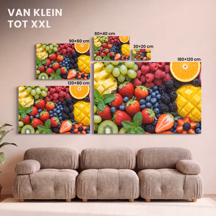 Canvas schilderij - Fruit - Vers - Kleurrijk - Eten — 8