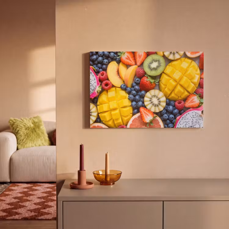 Canvas schilderij - Fruit - Versneden - Kleurrijk - Eten - Gezond — 2