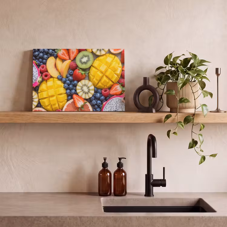 Canvas schilderij - Fruit - Versneden - Kleurrijk - Eten - Gezond — 4